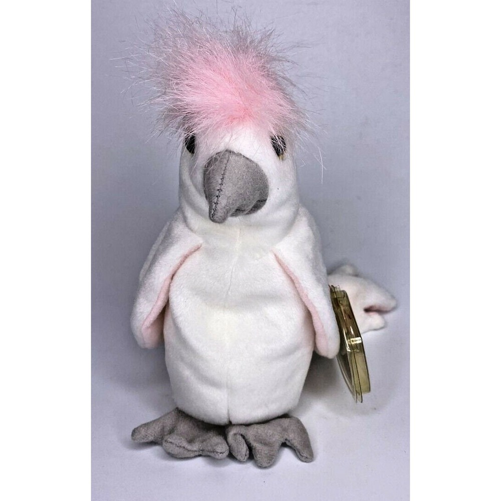 1998‎ Ty Beanie Baby "KuKu" Retired Cockatoo Bird BB7
